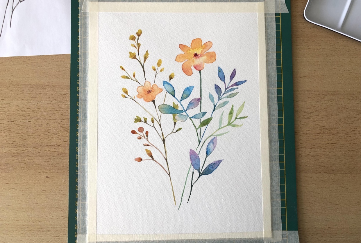 My first watercolor project - student project