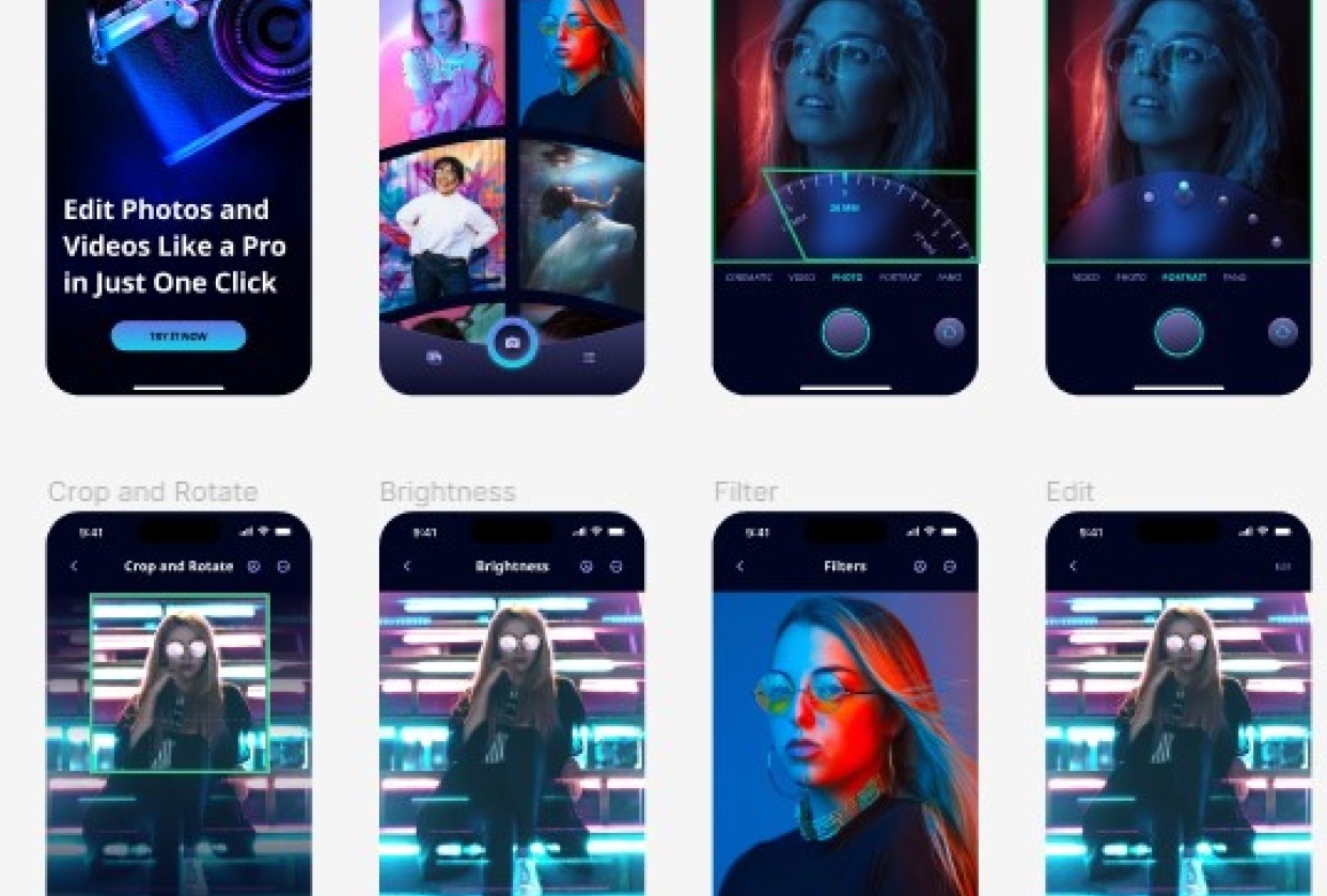IPhone 14 Pro Camera Edit App - student project