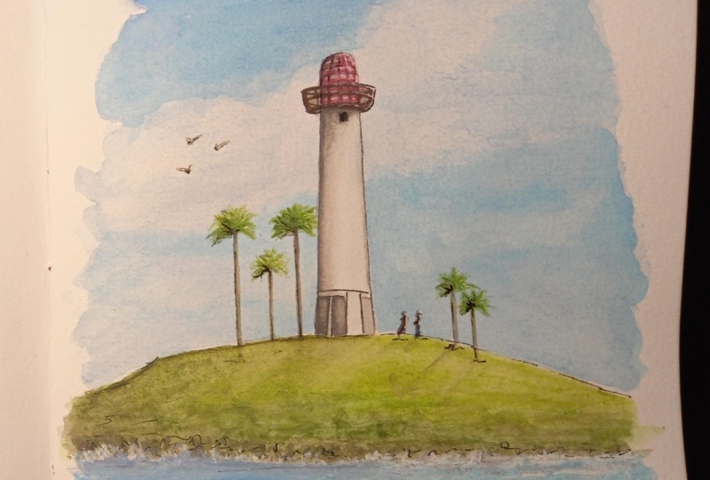 Farol _ lápis aquarelável