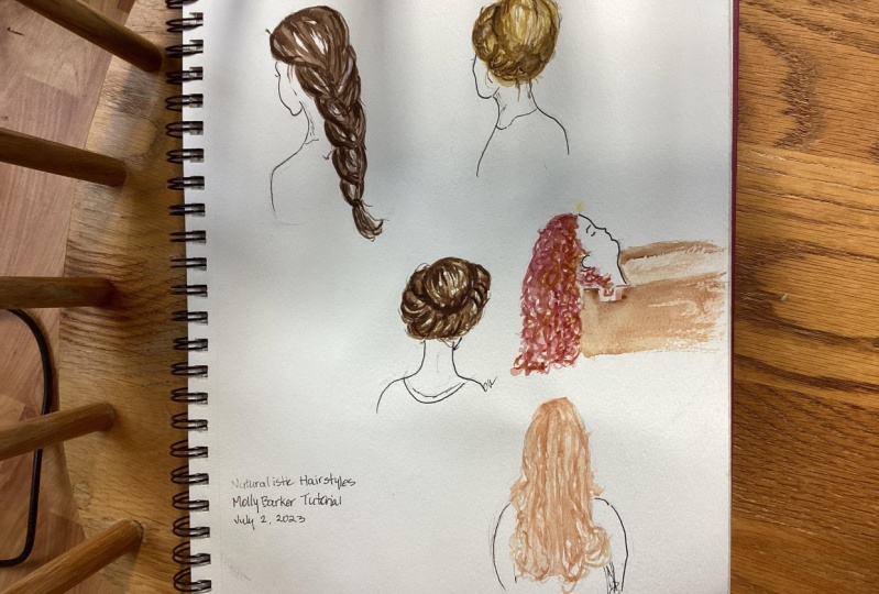 Naturalistic hairstyles