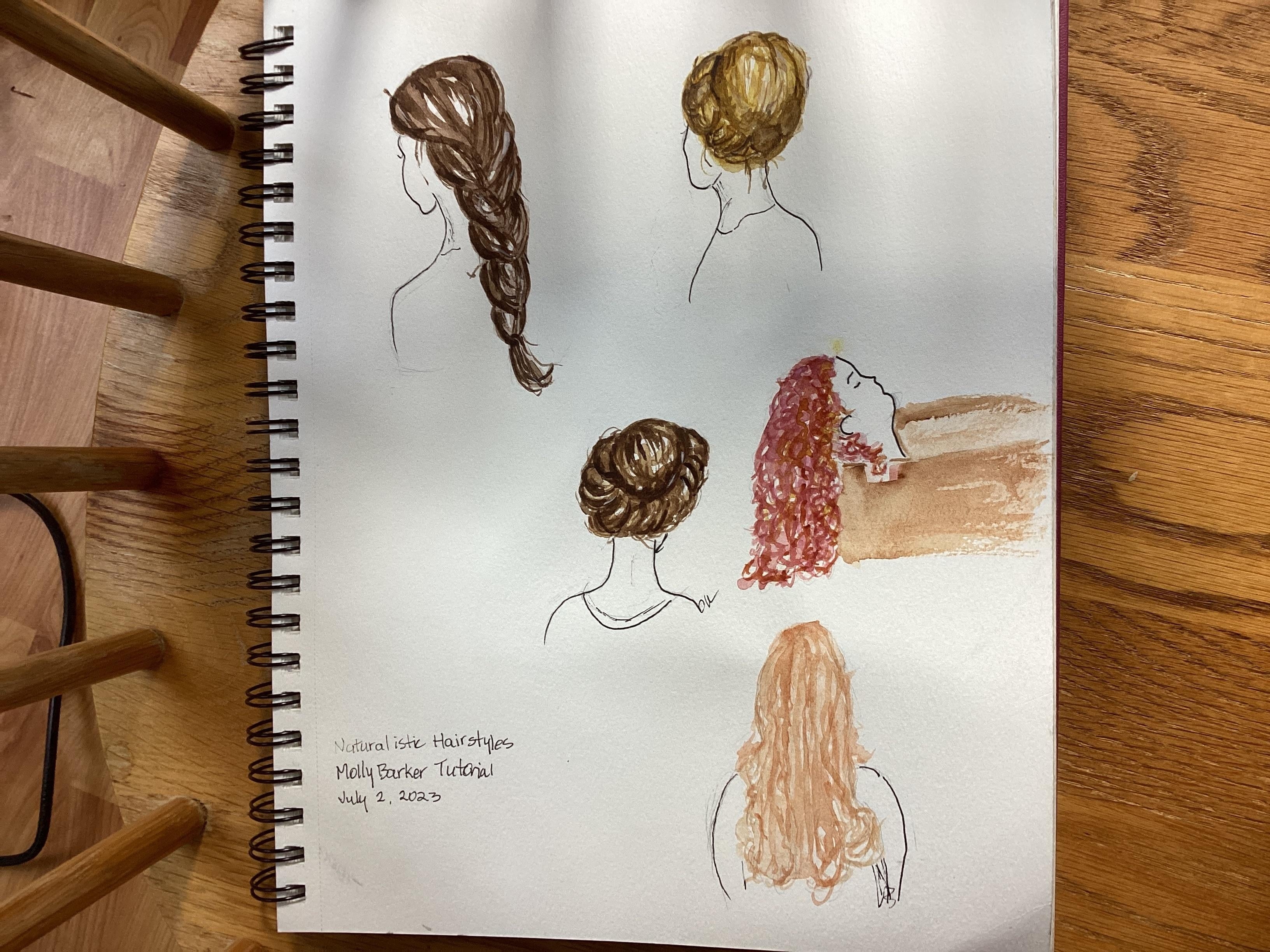 Naturalistic hairstyles - student project