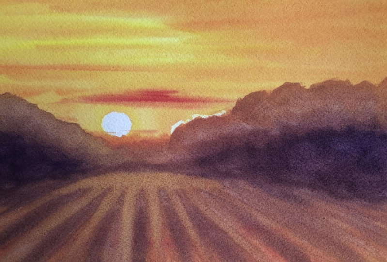 Painting complex sunset skies