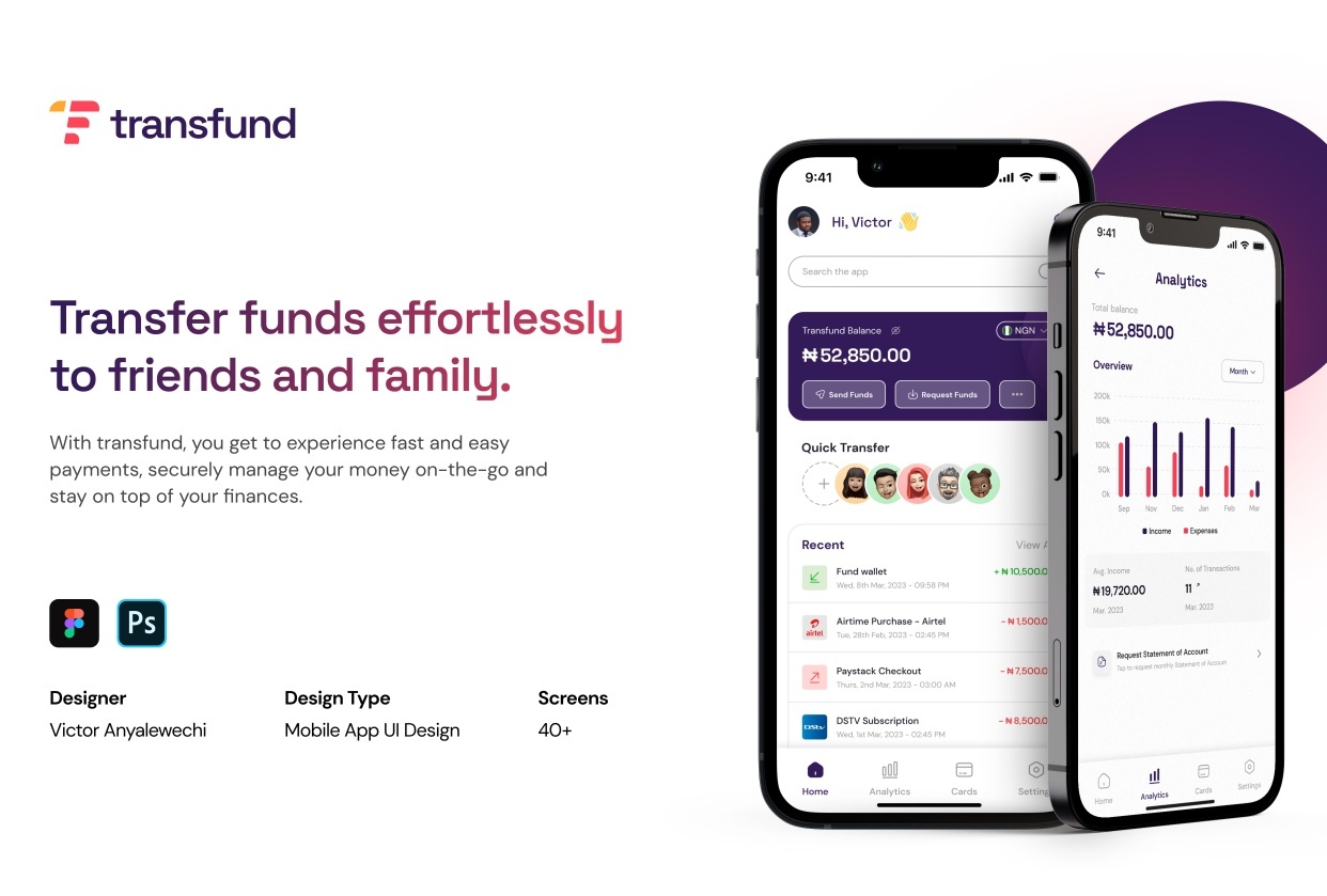 Transfund - Mobile App UI
