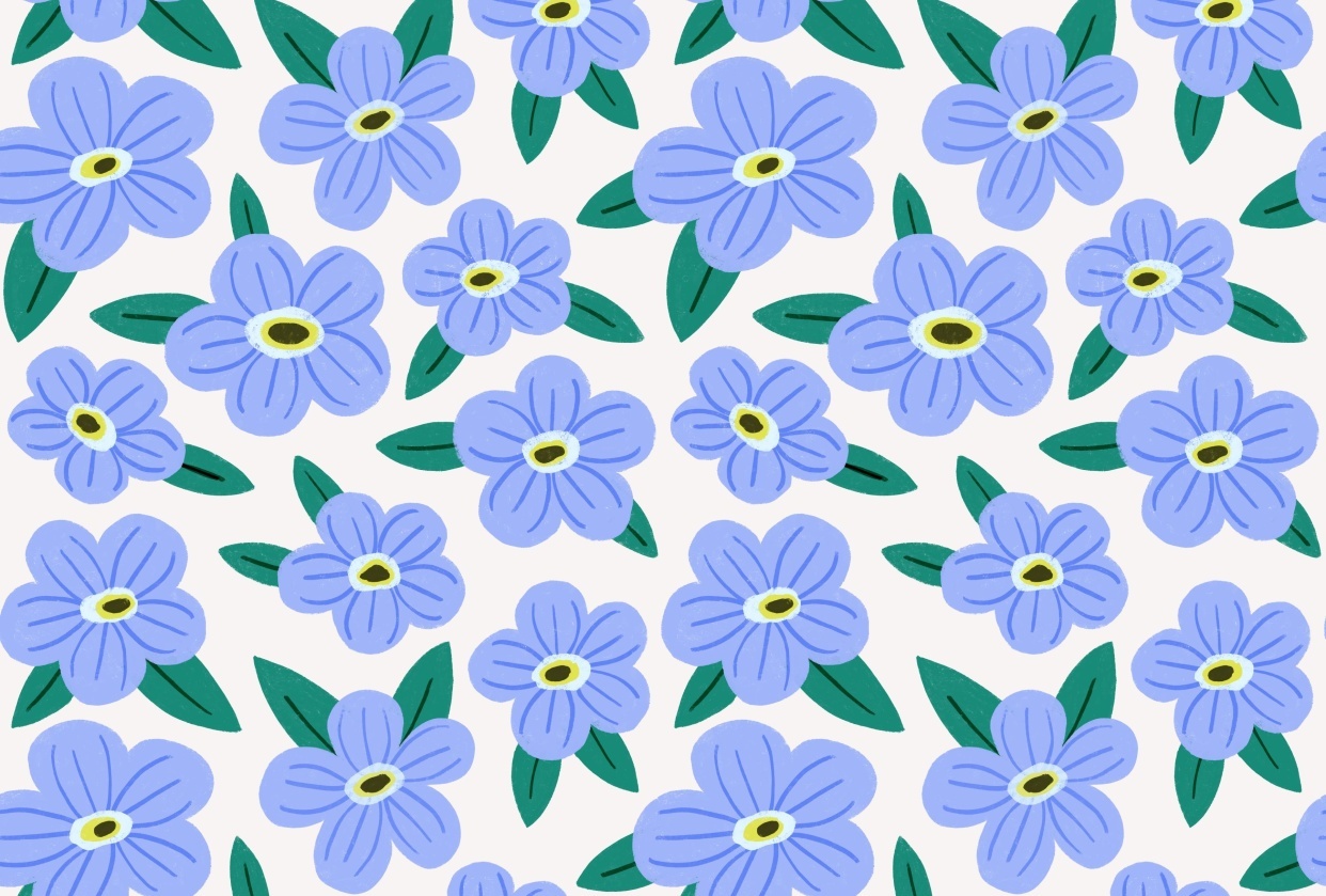 Pattern Design Using Procreate and Adobe Photoshop - student project