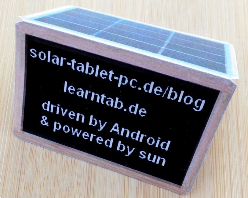 Solar tablet holder as 3D-print - student project