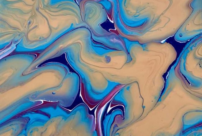 Puddle Pour on 20 x 20cm canvas