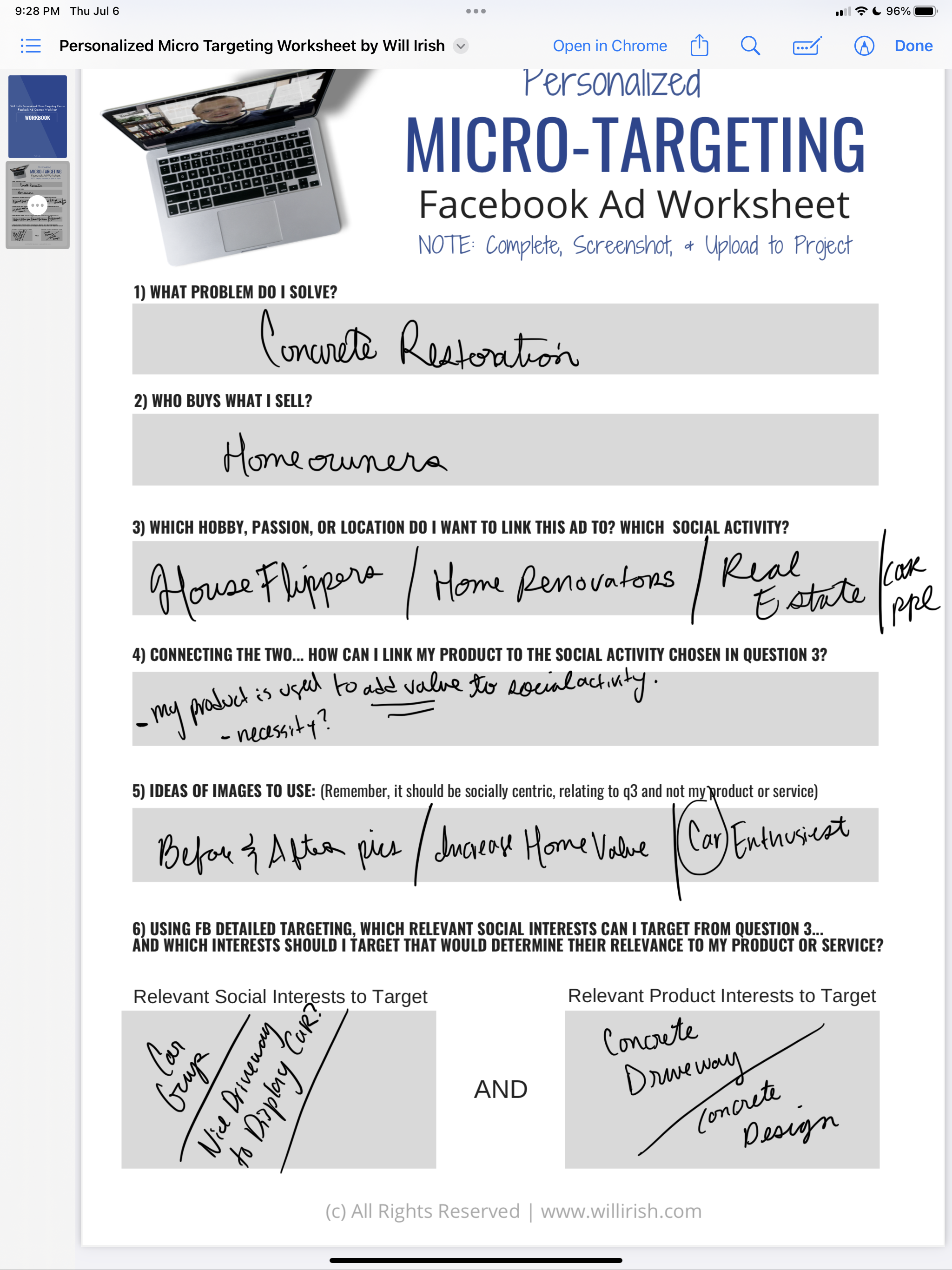 FB Ads - student project