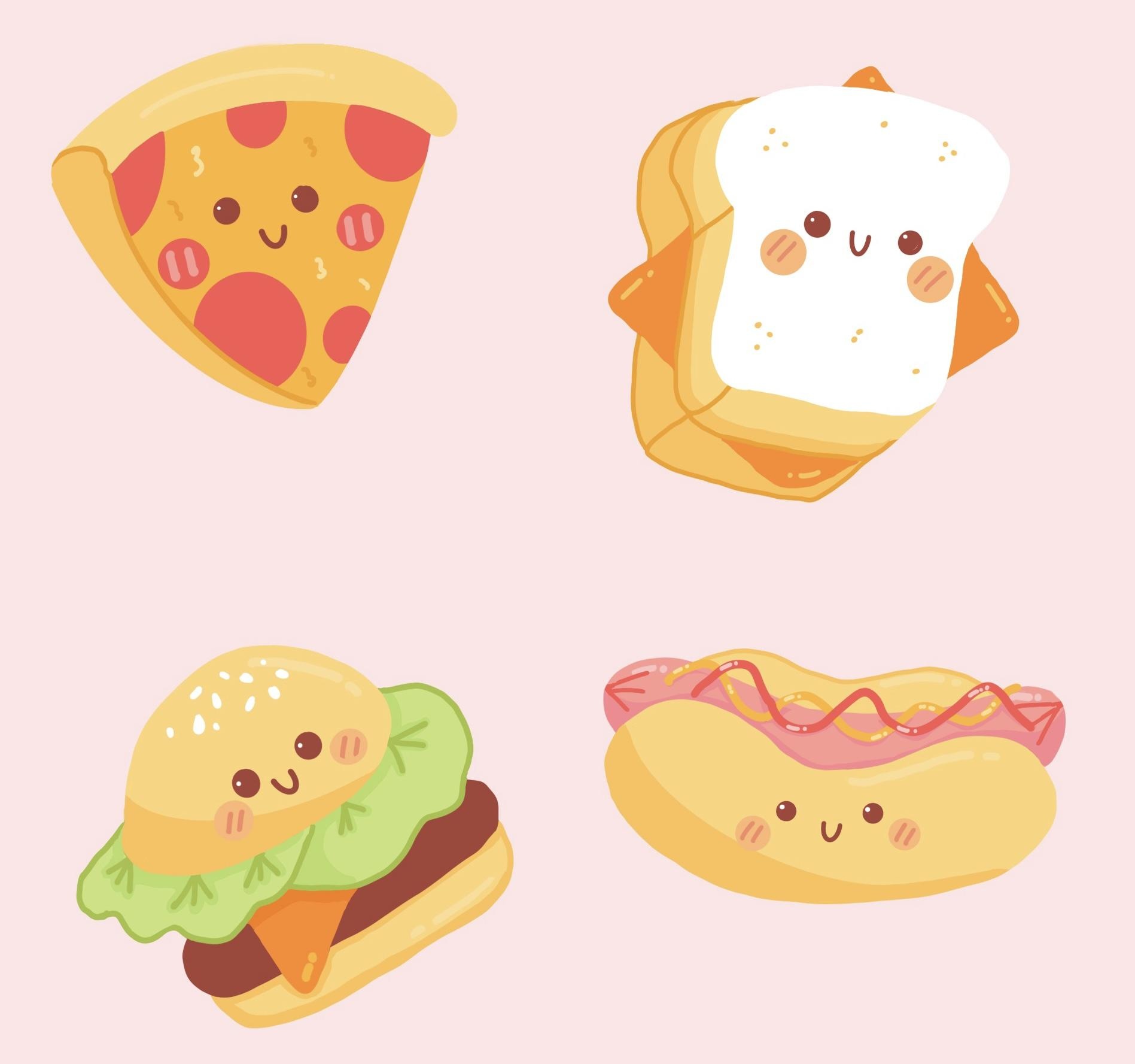 Cute fast food :) - student project