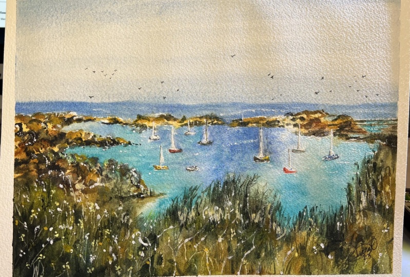 Coastal Normandy in Watercolor