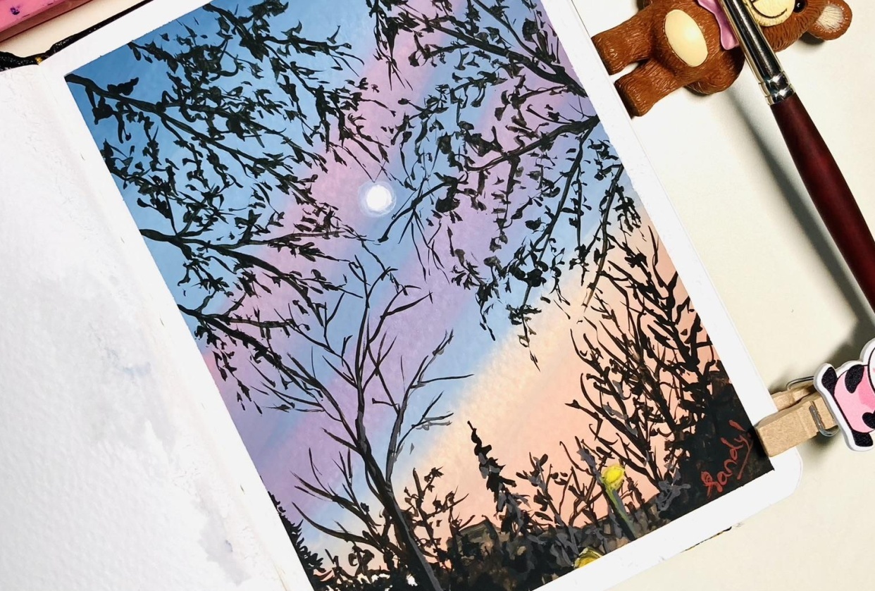 15 days gouache challenge - student project