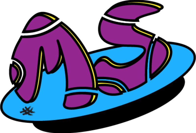 90s cartoon themed logo