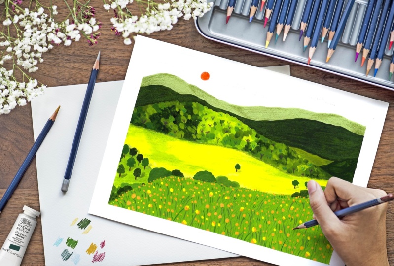 Gouache landscapes for Beginners : Break Free and Unlock Your Own Creative Style