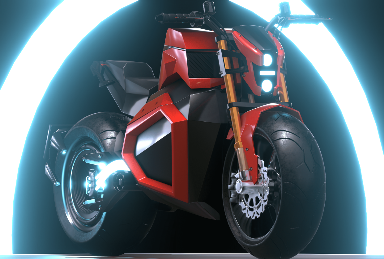 Final Render - Futuristic Motorcycle - student project