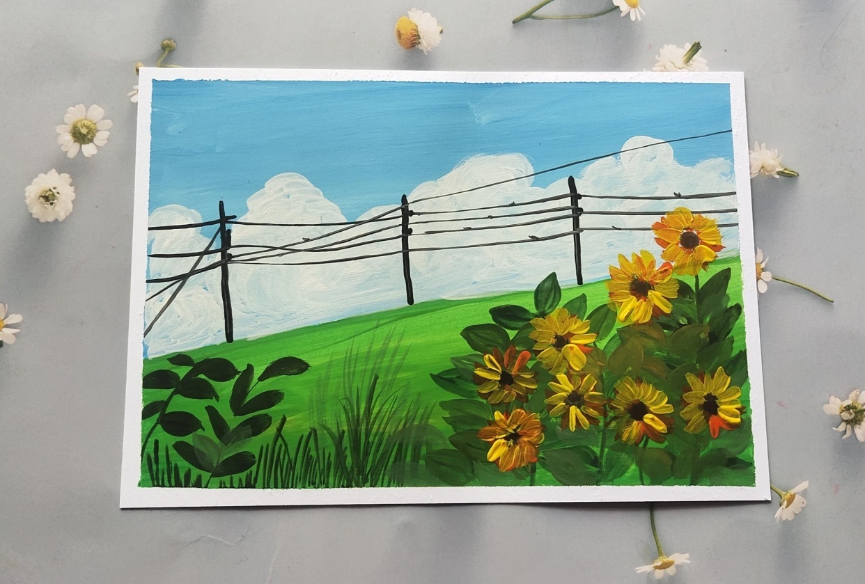 Meadow landscape - student project