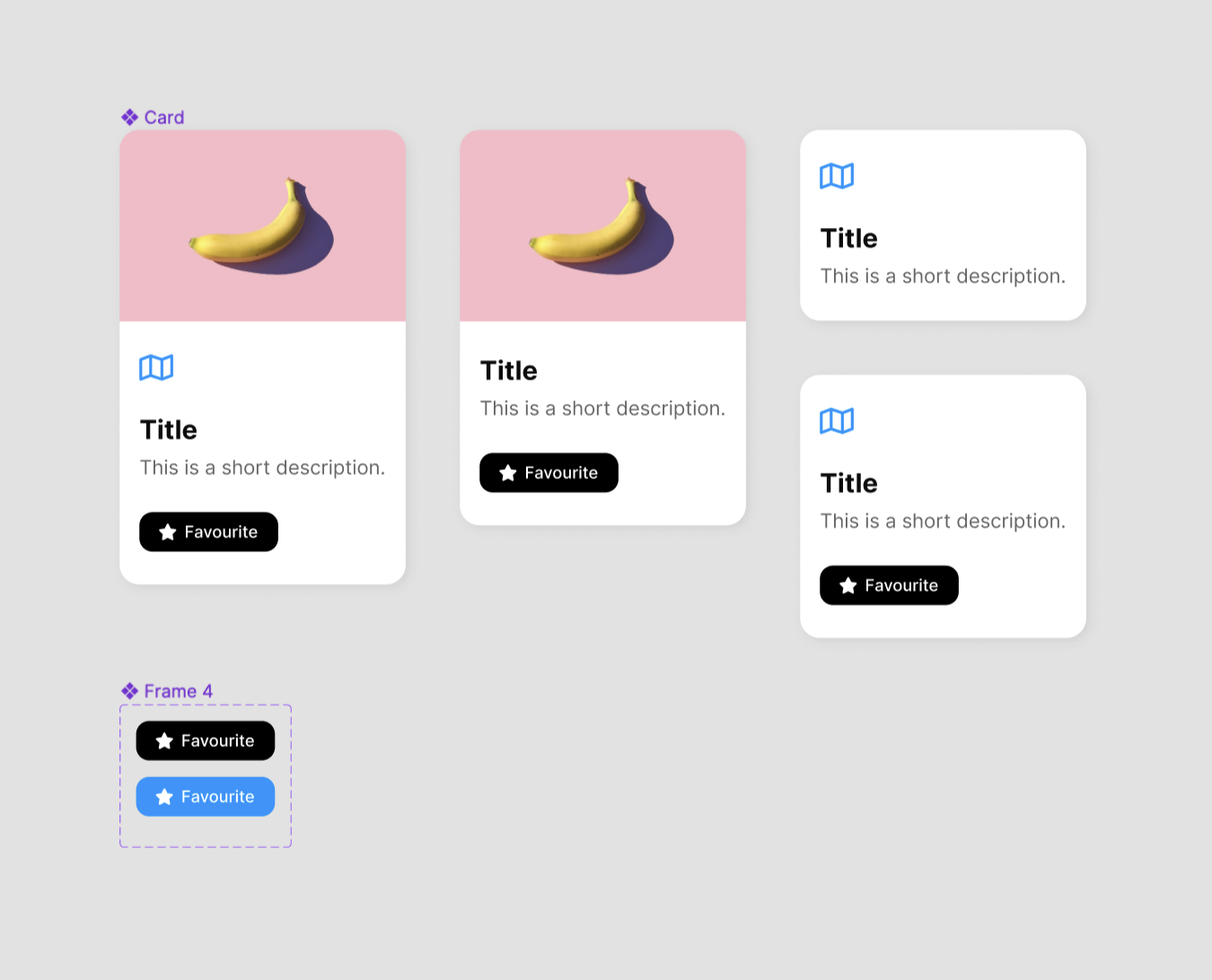 Card design with variables. - student project