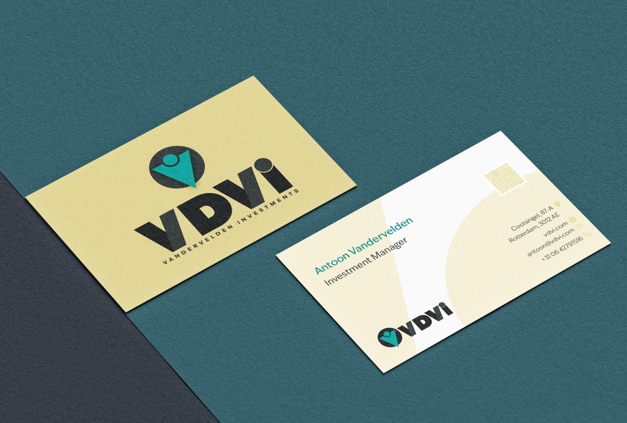 Vandervelden Investments business card - student project
