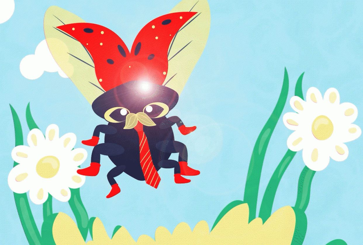 Animation red bettle - student project