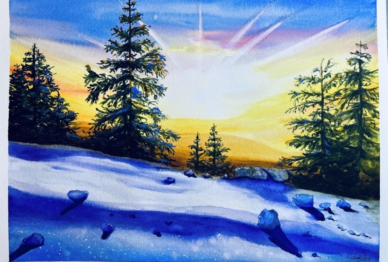 Watercolor from reference photo