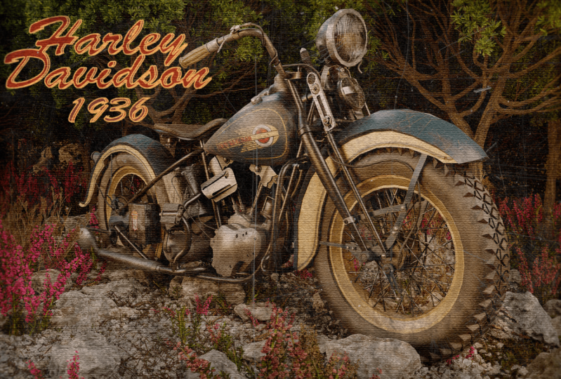 Harley Davidson 1963 model 3D motorcycle