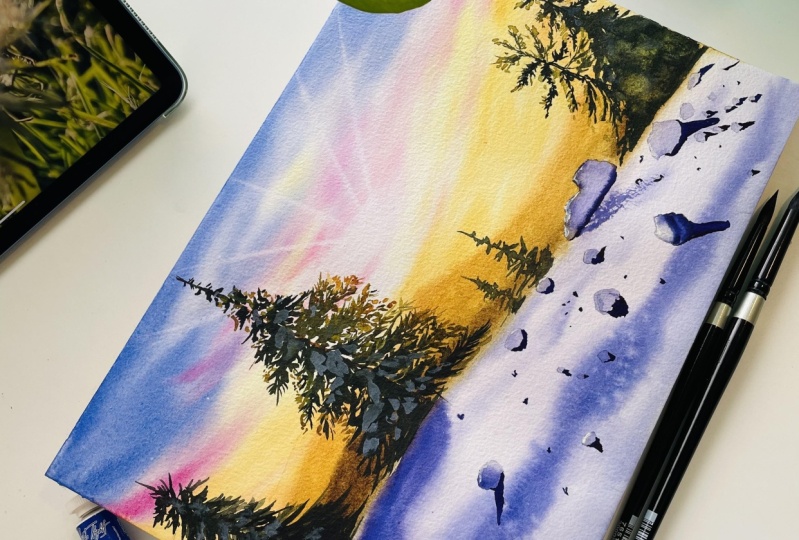 The beautiful snowscape