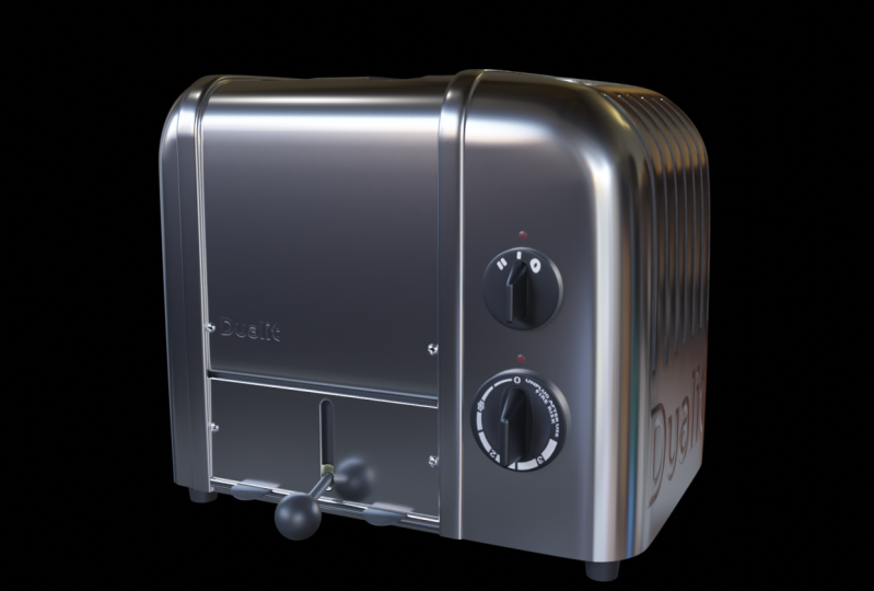 Toaster Modeling, Texturing, and Lighting