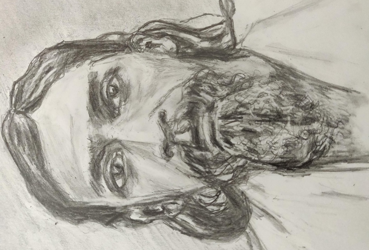 Portrait using the Block-in method - student project