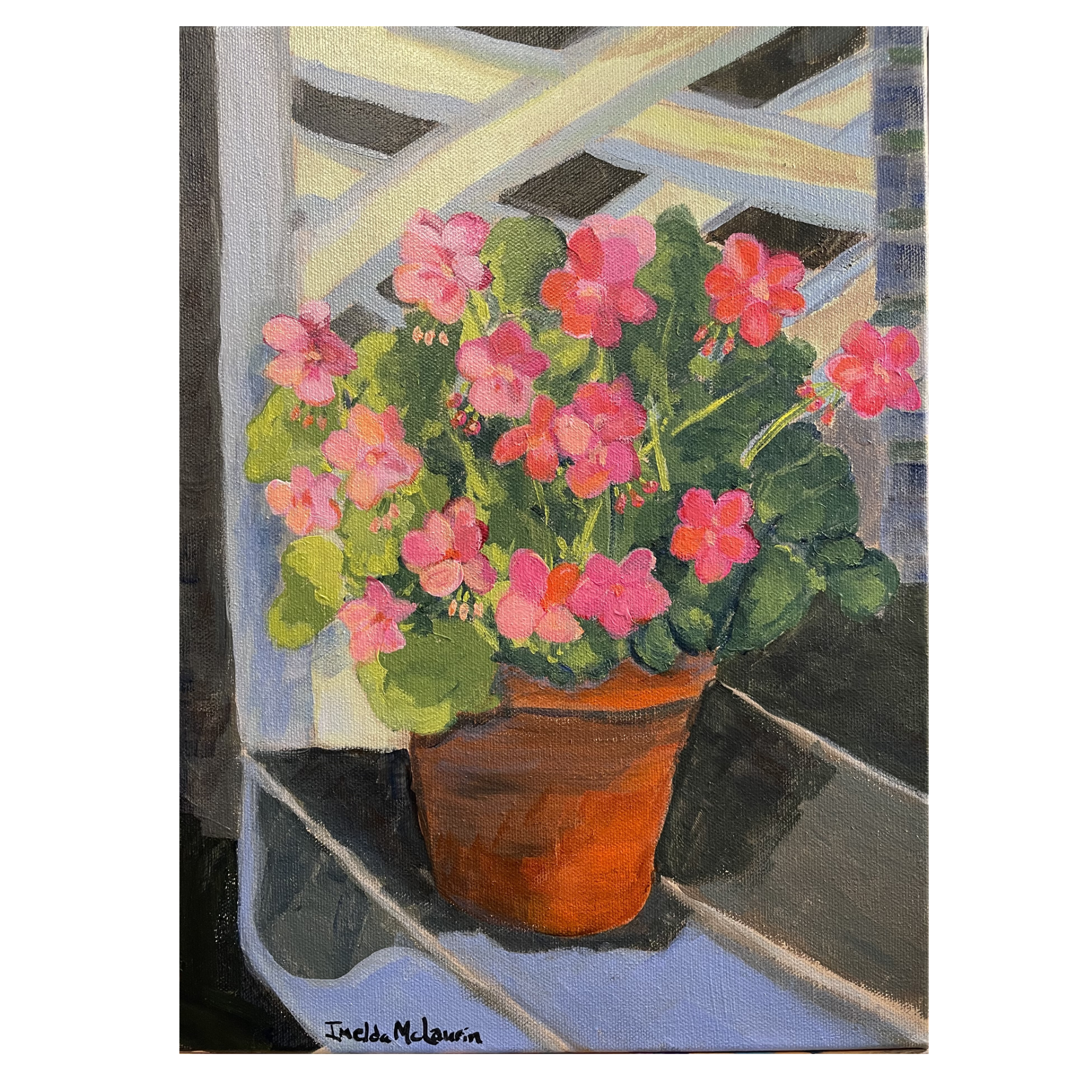 Pintura acrílica: geranios en maceta de arcilla ~ un enfoque paso a paso |  Victoria Hagaman | Skillshare, image size:2000x2000