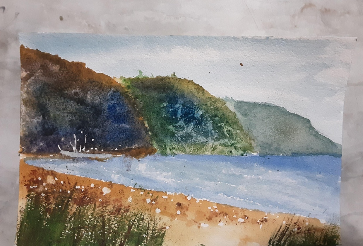 Rocks sand and beach - student project