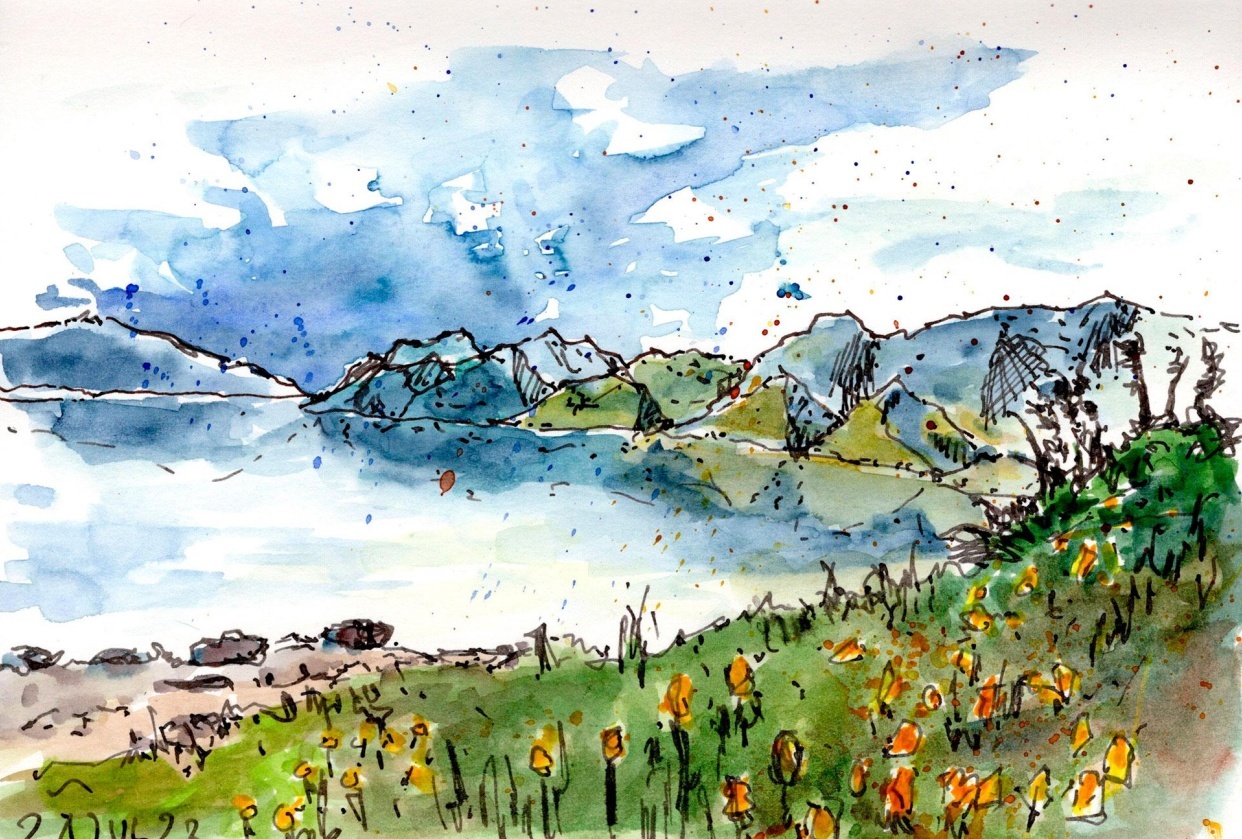 Ink and watercolors - student project