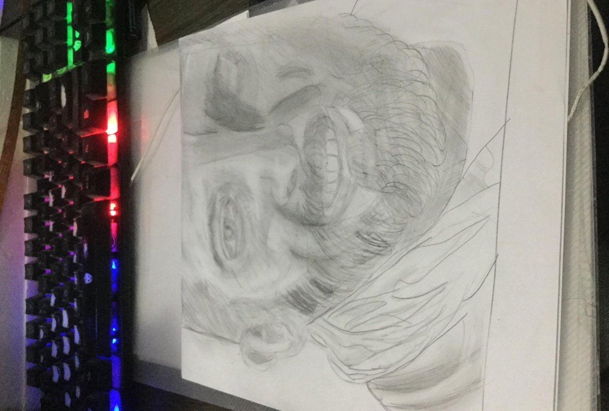 Negan(The Walking Dead)-tentativa de desenho realista(projeto) - student project