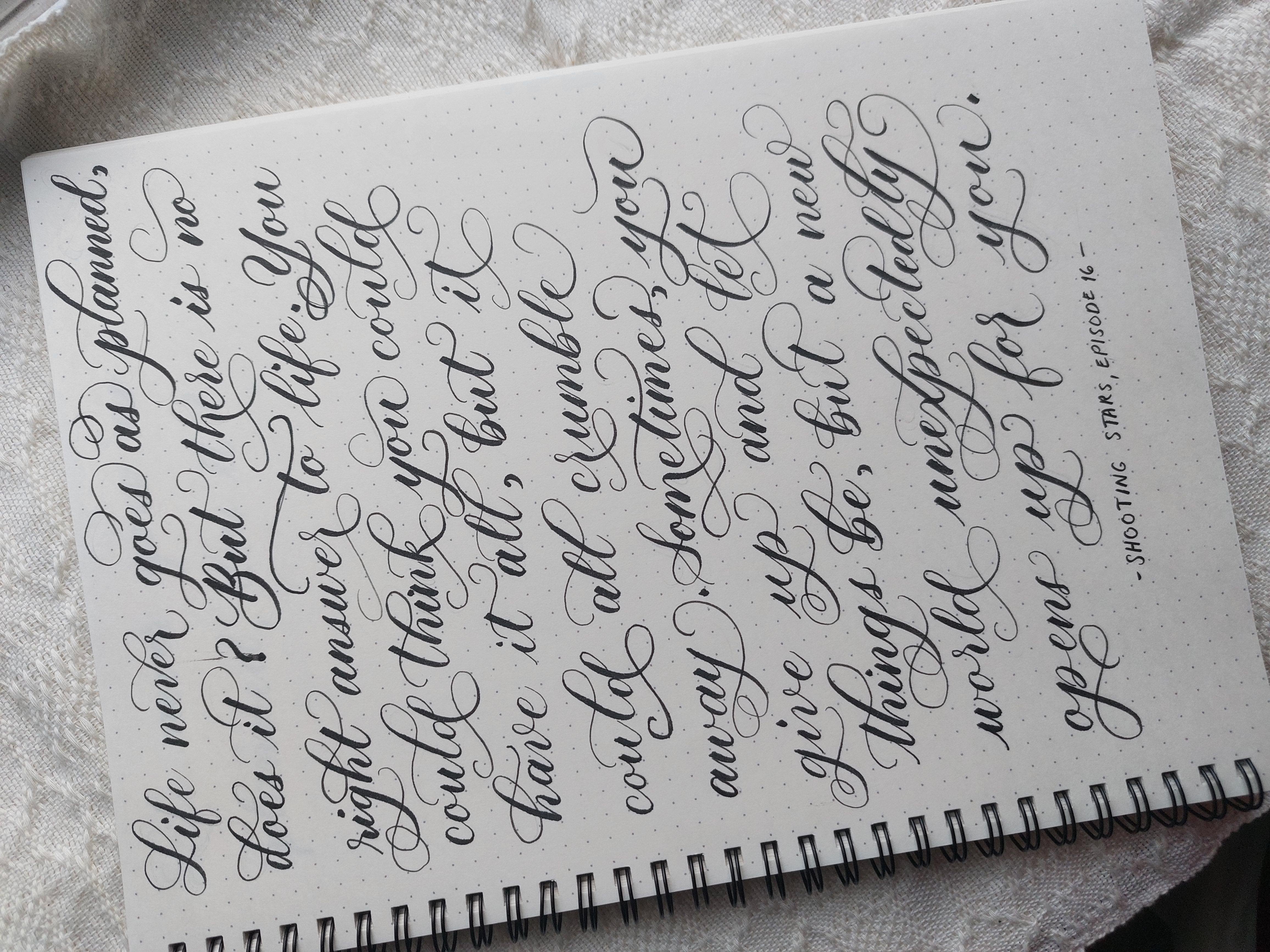 Mindful calligraphy - student project