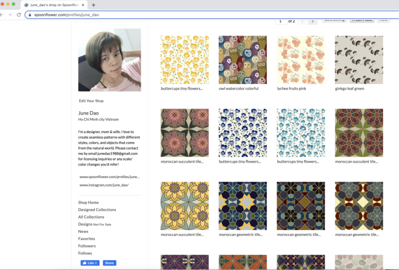 June Dao's shop