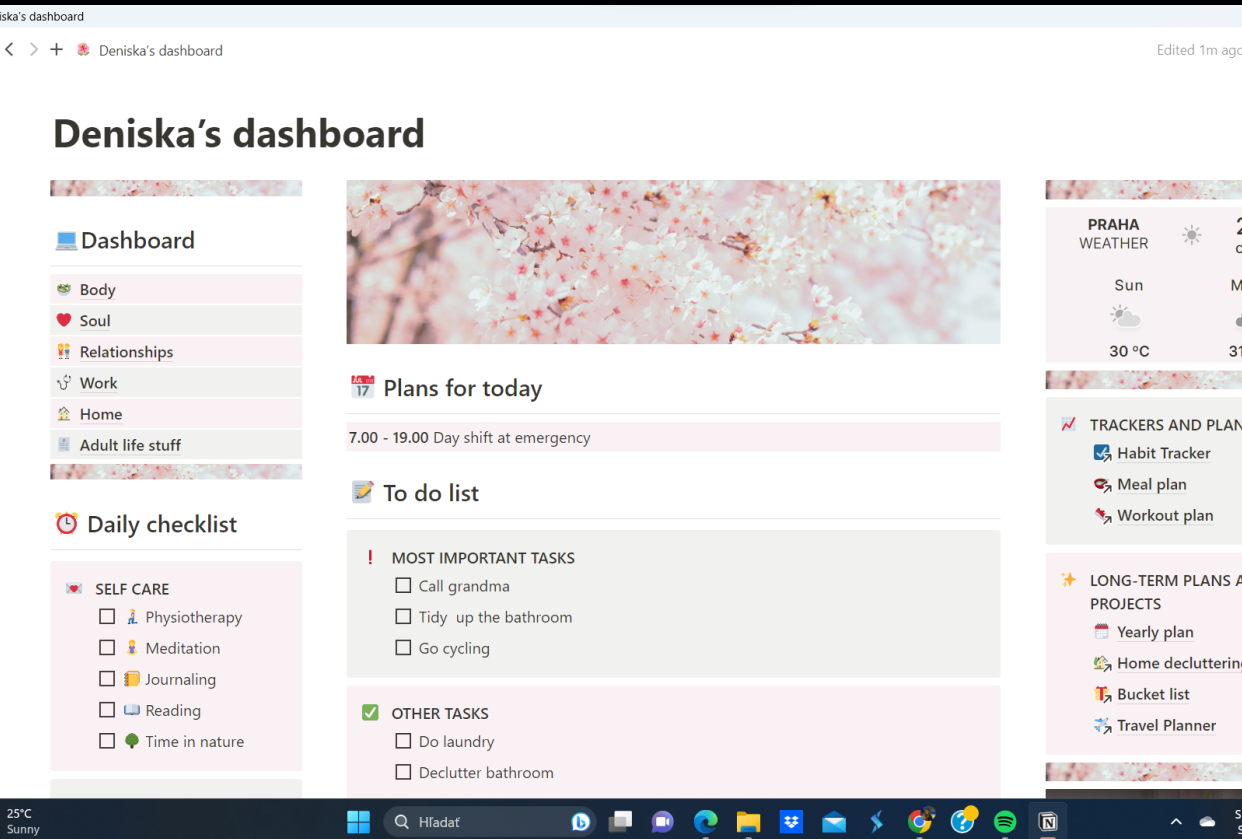 My Daily Dashboard - student project