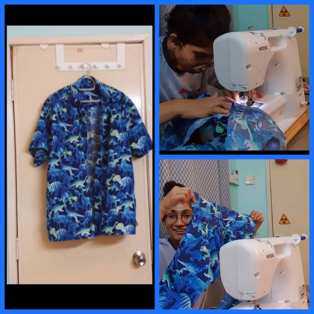 Collared Dinosaur shirt - student project