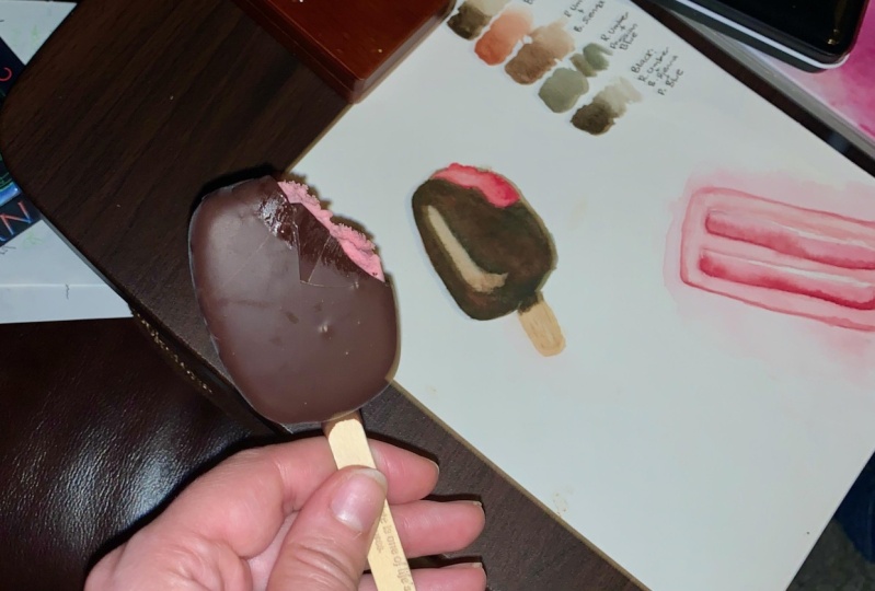 Raspberry Chocolate Ice Cream Bar