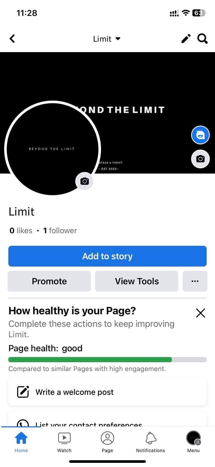 facebook page - student project