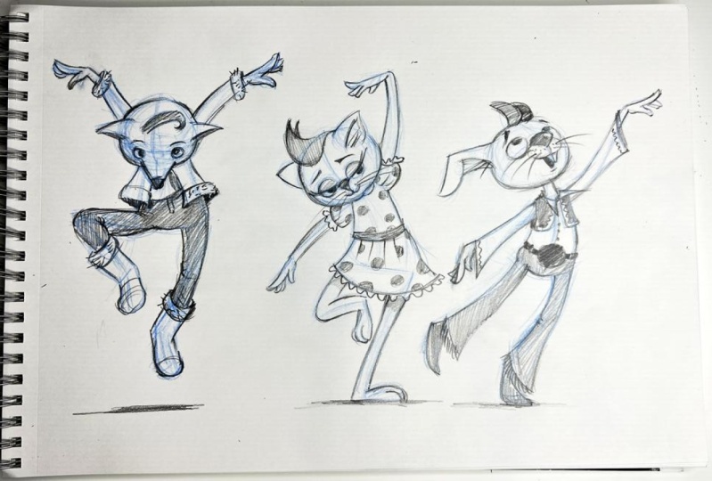 Figure drawing of cartoon characters