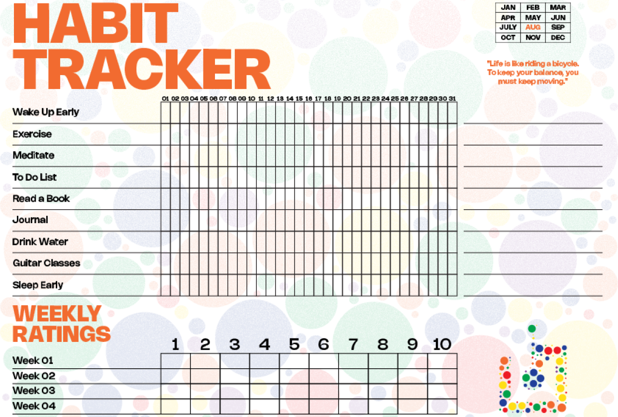 Ocular Productions Habit Tracker Design - student project