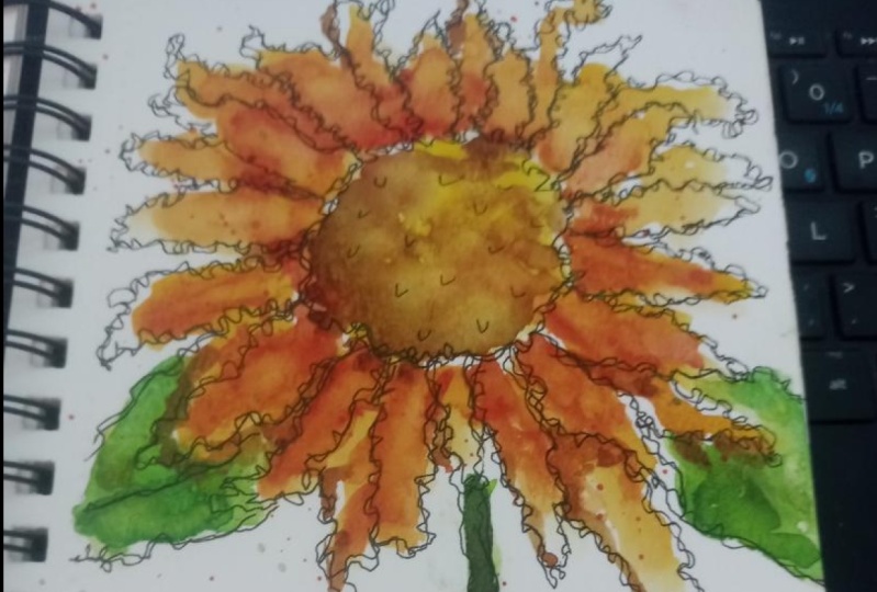 Sunflower with Toby :)