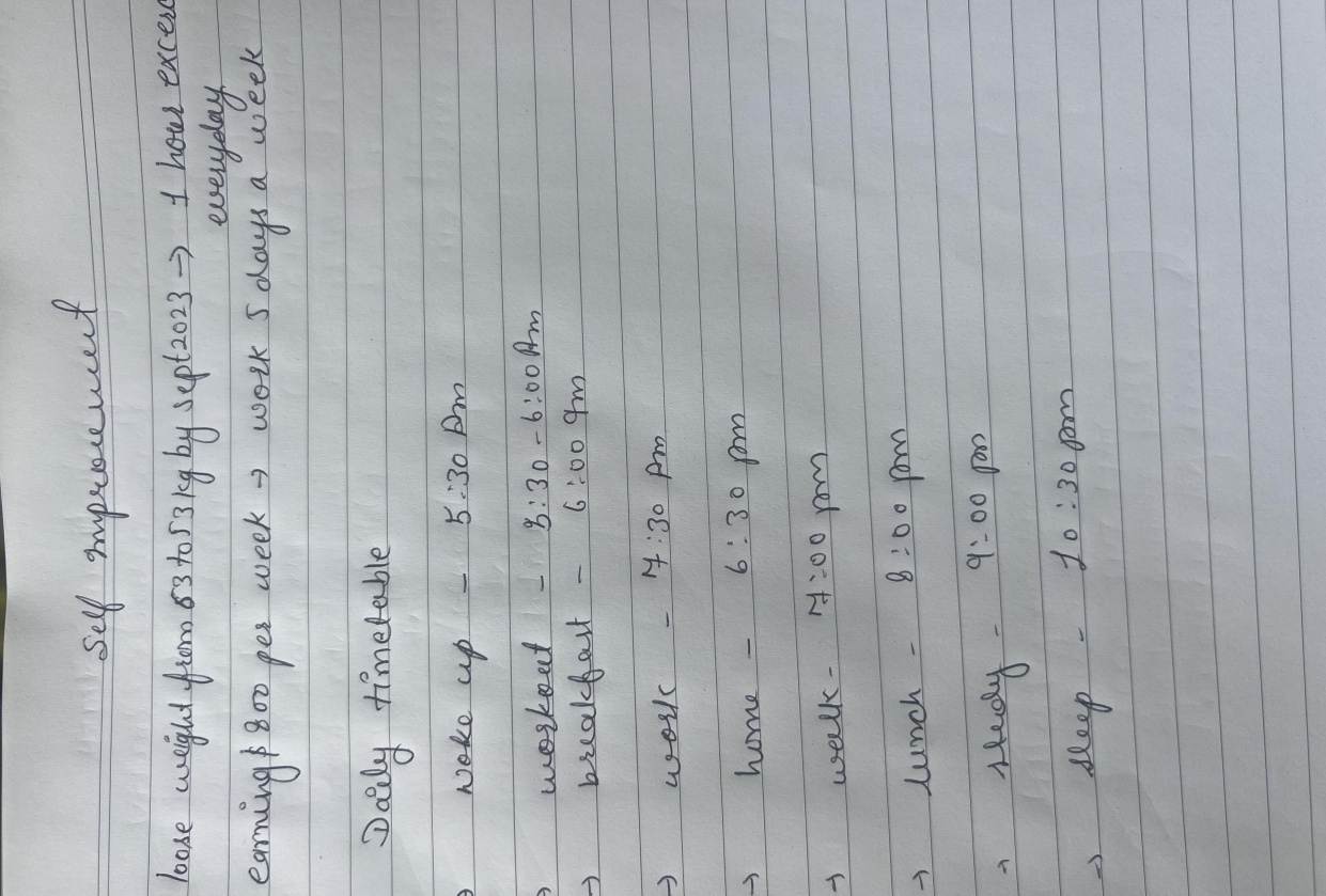 Self improvement - student project