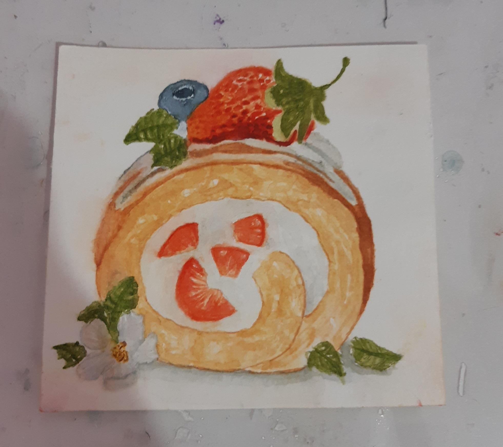 Cake roll painting - student project