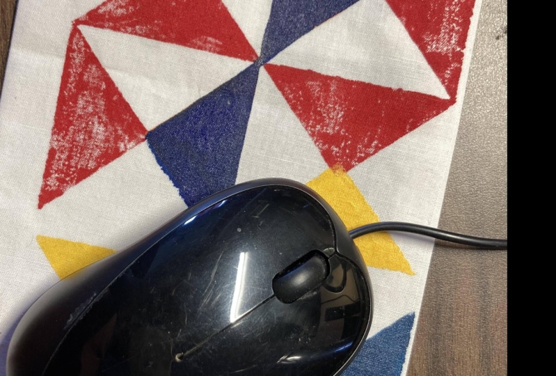 Block Printed Mouse Pad