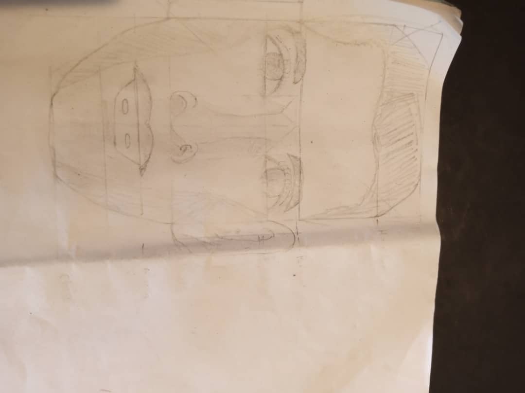 Human face drawing - student project
