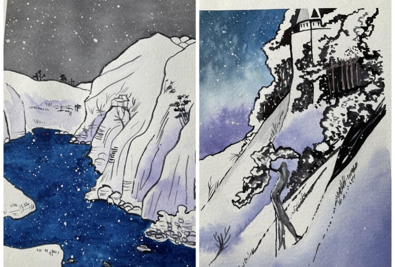 Japanese snow scenes
