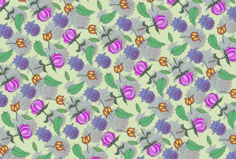 Indian floral repeat in Affinity