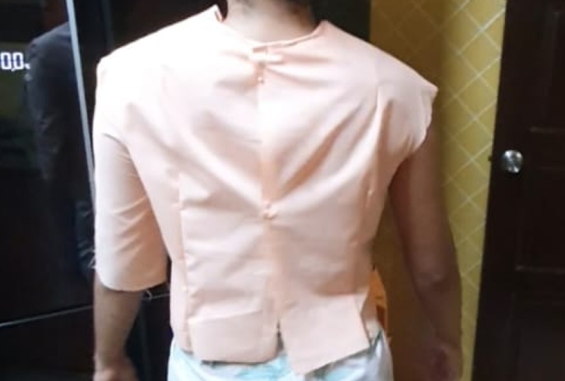 Practice bodice with sleeves
