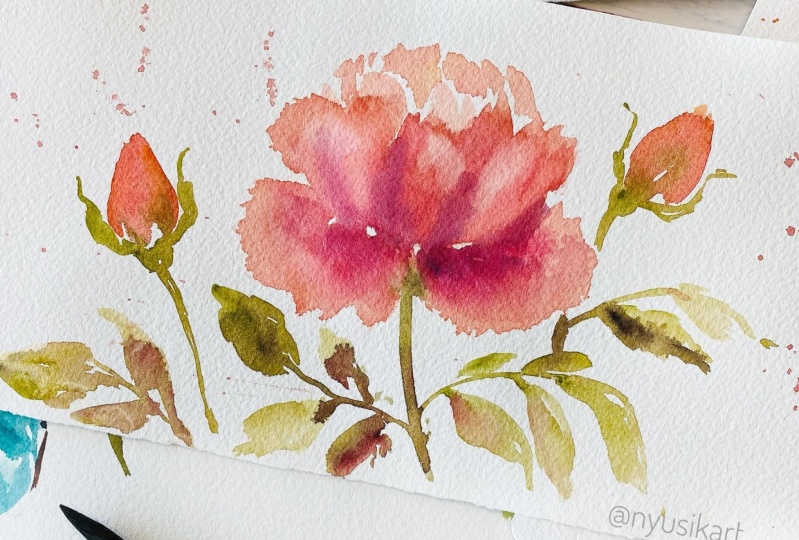 Master Your Brushstrokes: Paint Roses with Watercolours
