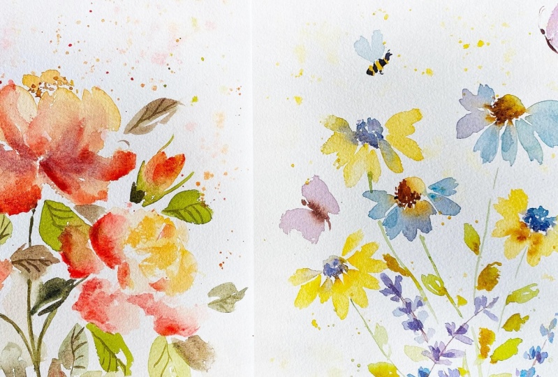 Master Your Brushstrokes: Paint Roses with Watercolours