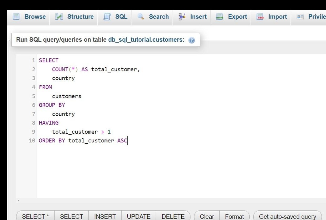 MySQL Queries - student project