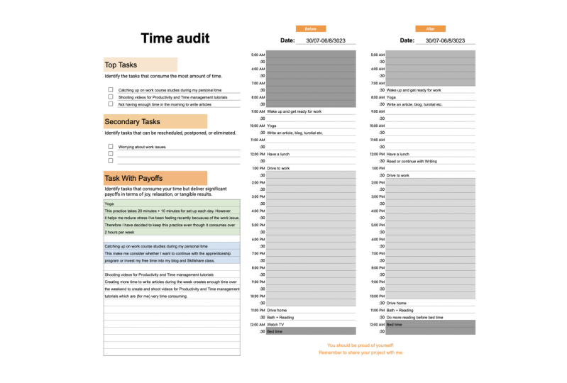 Create more time for personal project